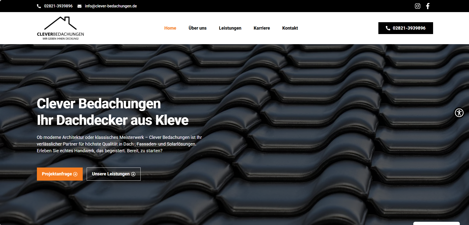 Website Projekt Clever Bedachungen