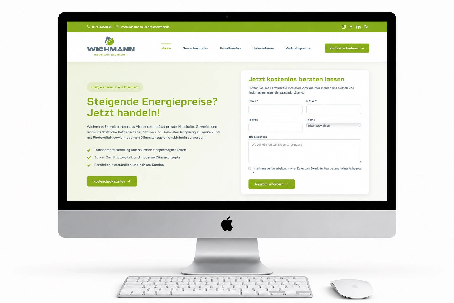 Webdesign Referenz für Wichmann Energiepartner